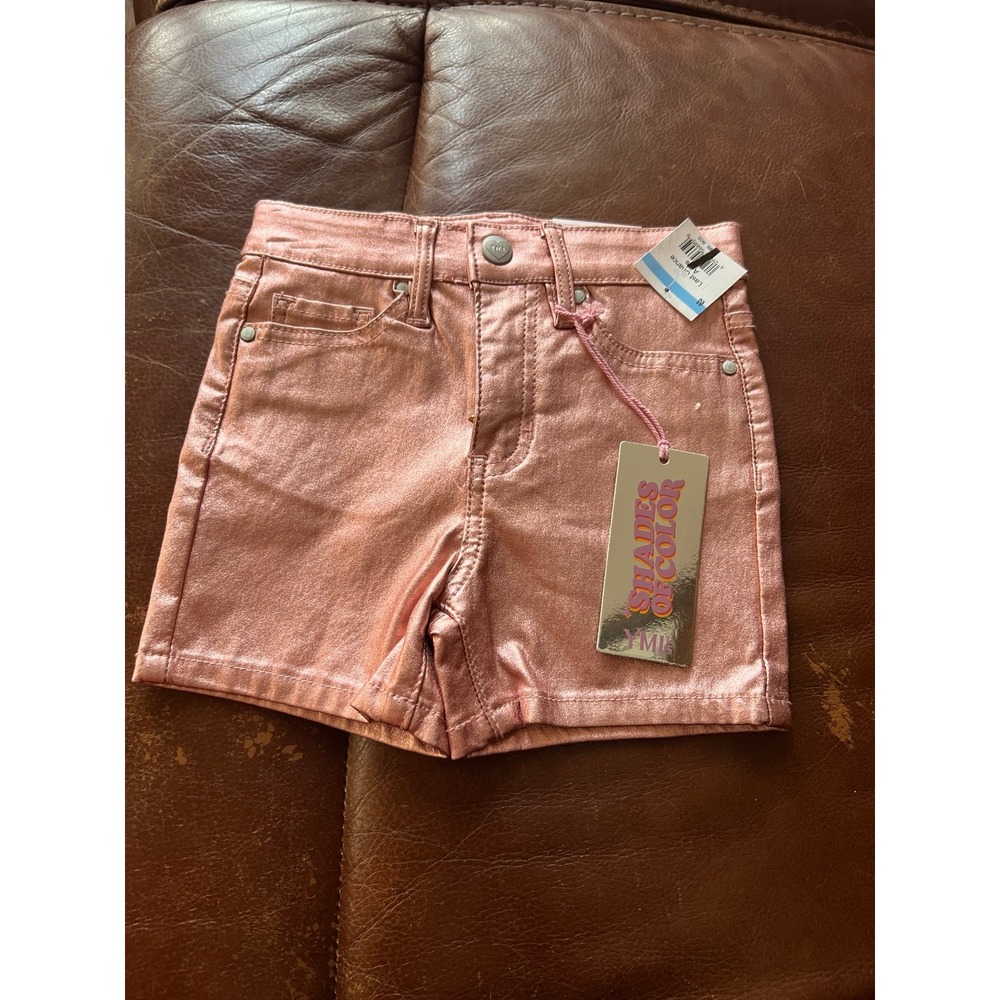 Ymi GIRLS pink rose HOLIDAY SHORTS size 6‎ nwt
